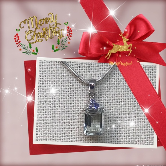 New SS Genuine Green Amethyst & 3 Tanzanite Stone - Picture 8 of 8